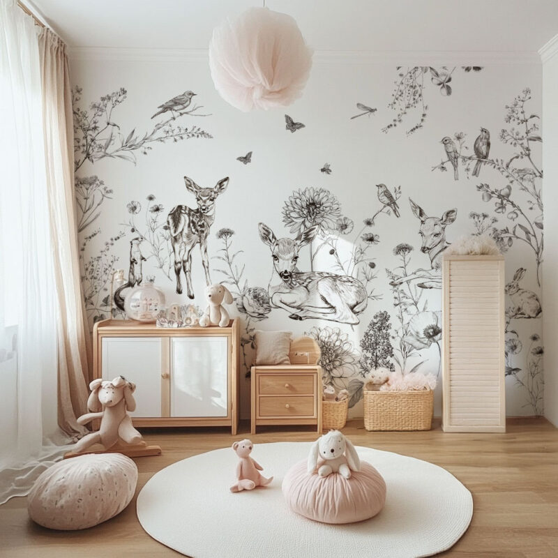 Papel pintado «Bosque en flor» - Imagen 2