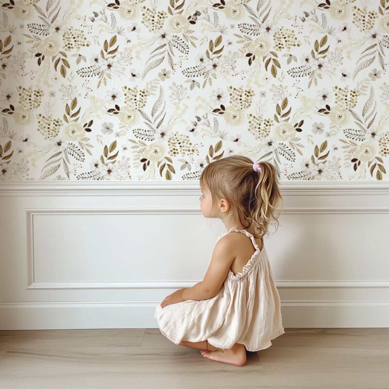 papier-peint-fleurs-beige