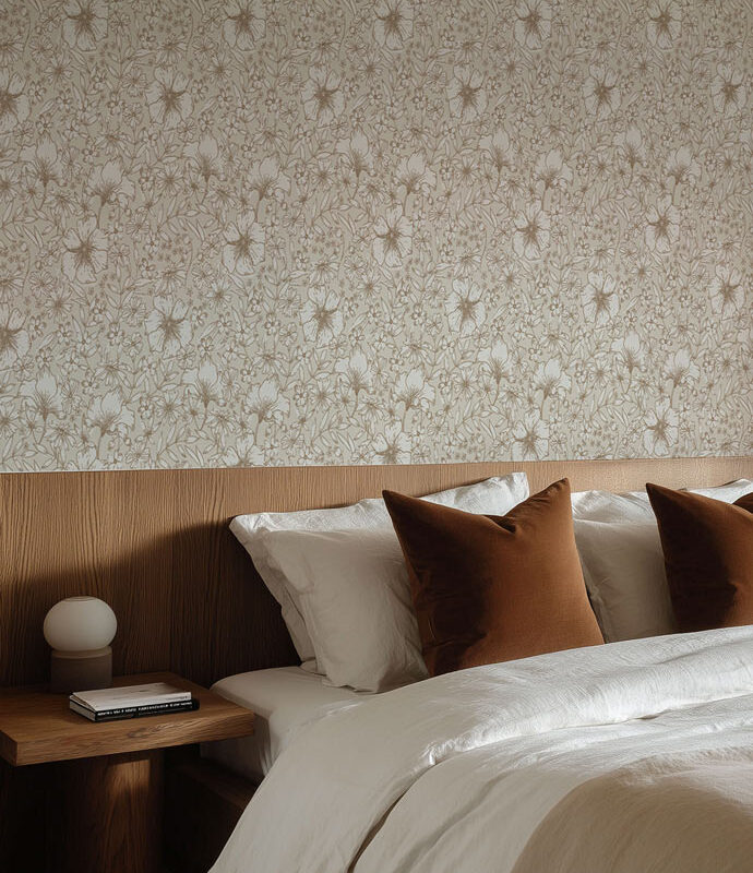 papier-peint-floral-beige