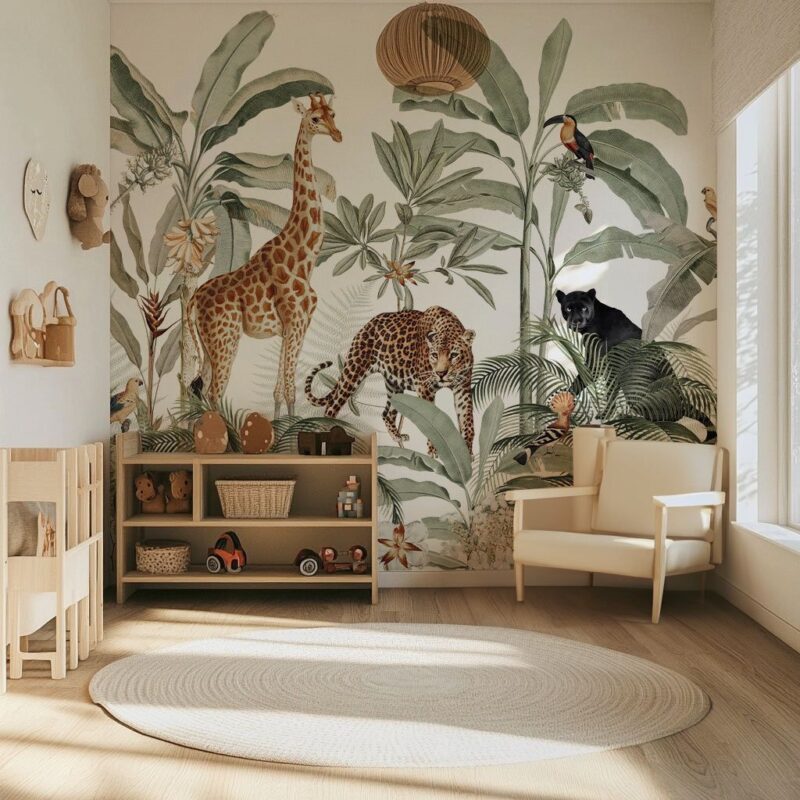Papel pintado «Jungle Royal» para niños - Imagen 4