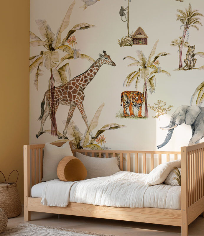 papier-peint-jungle-moutarde
