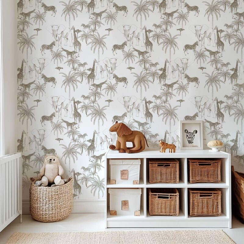 Papel pintado «Sabana» en color beige - Imagen 5